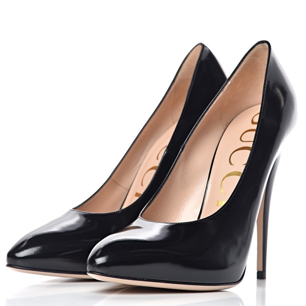 Gucci Elaisa Bow Pump in Black 37